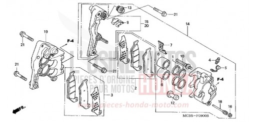 FRONT BRAKE CALIPER XL650V3 de 2003